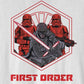 Camiseta gráfica masculina First Order, branca, tamanho médio