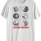 Camiseta masculina híbrida com estampa de kanji Star Wars, branca, tamanho XXG