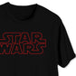 Camiseta masculina híbrida com logotipo vermelho de Star Wars, preta, tamanho grande