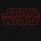 Camiseta masculina híbrida com logotipo vermelho de Star Wars, preta, tamanho grande