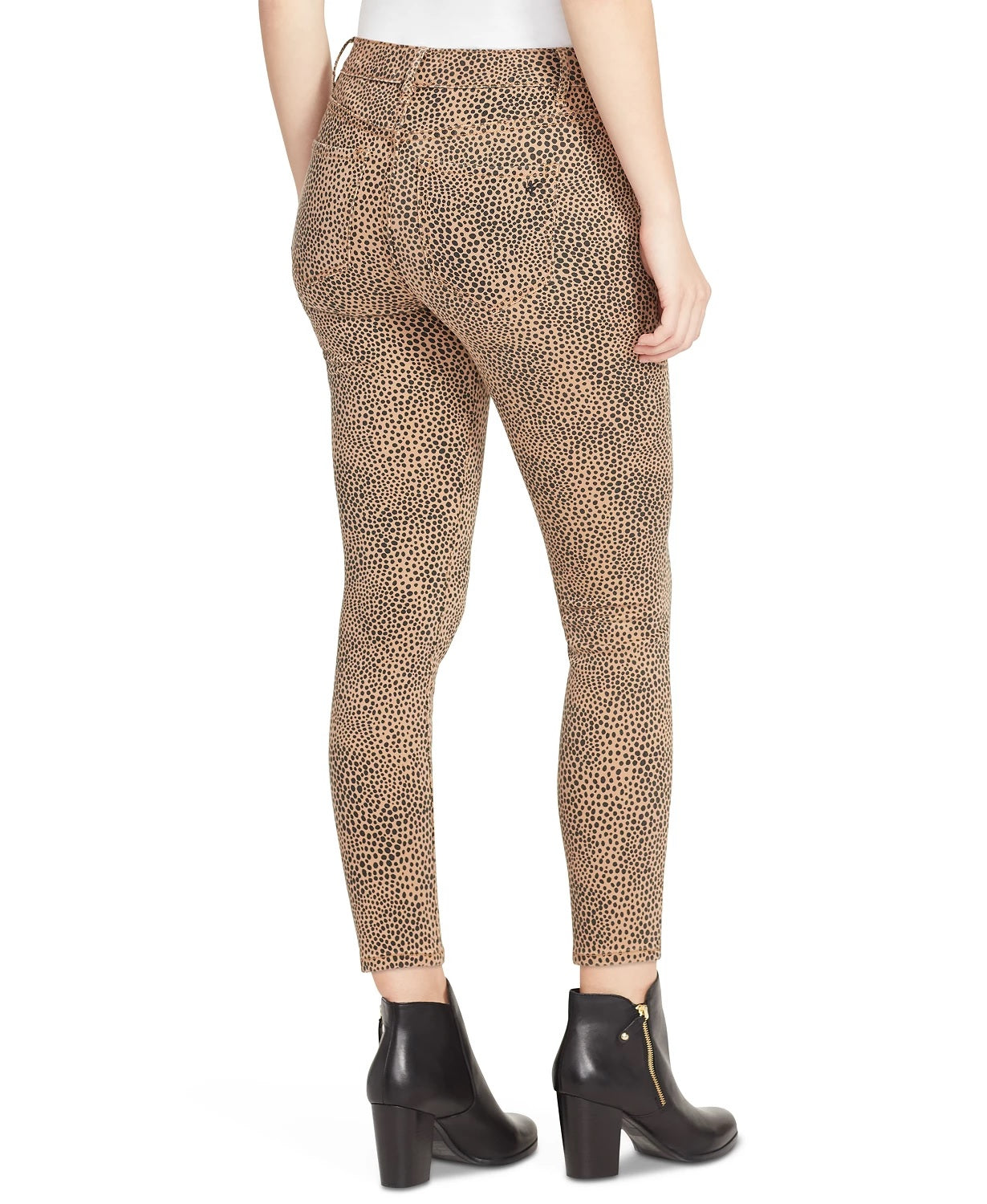 Calça jeans skinny feminina William Rast Perfect Animal-Print marrom escuro tamanho 26