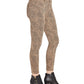 Calça jeans skinny feminina William Rast Perfect Animal-Print marrom escuro tamanho 26