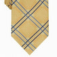 Gravata xadrez clássica Denner masculina Perry Ellis, amarela, tamanho único