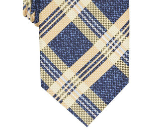Gravata xadrez clássica Duxbury masculina Perry Ellis, tamanho único
