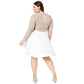 Vestido feminino plus size da City Studios, 2 peças, com ajuste de renda e comprimento flare, marrom, tamanho 20
