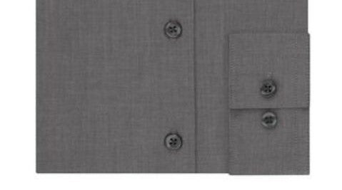 Camisa social masculina Kenneth Cole Slim Fit lisa cinza tamanho 18-34-35