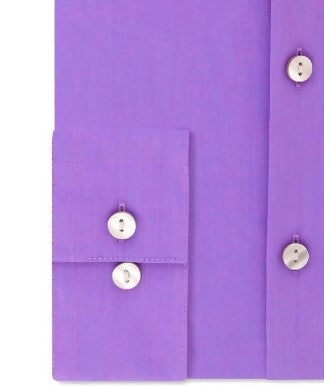 Camisa social masculina Kenneth Cole Reaction Slim-Fit All Day Flex Performance Stretch Solid Roxa Tamanho 34-35