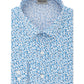 Camisa social masculina Kenneth Cole Reaction All Day Flex Slim-Fit Performance Stretch estampada azul tamanho 16-34-35