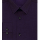 Camisa social masculina Calvin Klein Steel Slim Fit sem passar roupa, gola espinha de peixe, roxa, tamanho 36-37