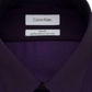 Camisa social masculina Calvin Klein Steel Slim Fit sem passar roupa, gola espinha de peixe, roxa, tamanho 36-37