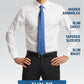 Camisa social Calvin Klein masculina slim fit, sem passar roupa, gola espinha de peixe, roxa, tamanho 32x33