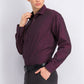 Camisa social masculina Calvin Klein Steel Classic-Fit sem passar a ferro, com gola aberta e espinha de peixe, vermelha, tamanho 32-33