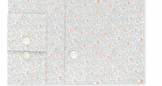 Camisa social masculina Calvin Klein com ajuste extrafino e estampa elástica com regulagem de temperatura, laranja, tamanho 34x35