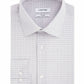 Camisa social masculina Calvin Klein Steel Classic/Regular Fit, sem passar, com elástico xadrez, vermelha, tamanho 17 1/2 34-35