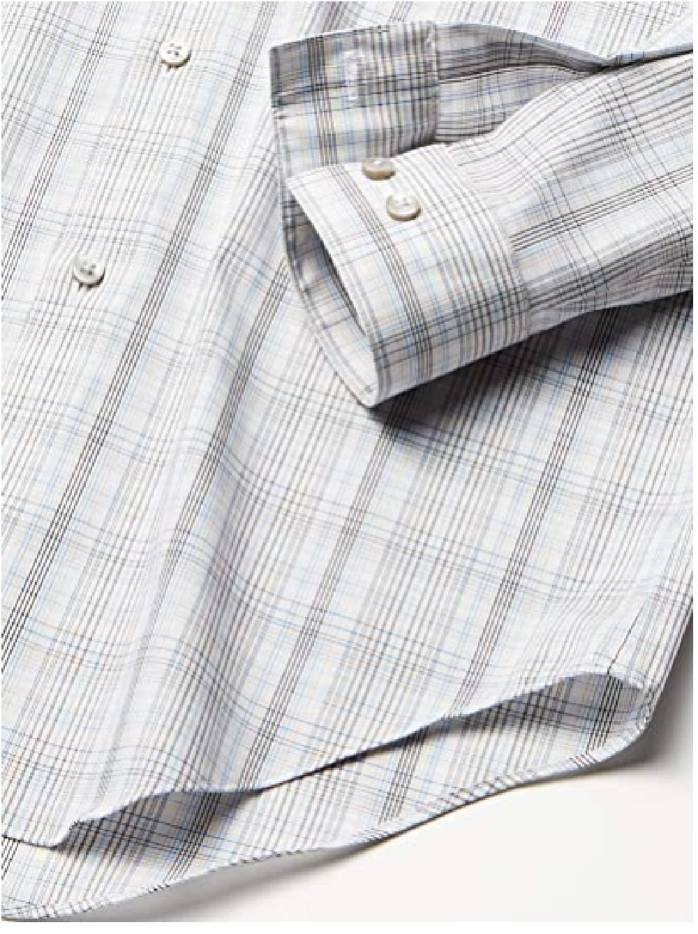 Camisa social xadrez Calvin Klein masculina slim fit elástica, tamanho bege, 15x34-35
