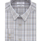 Camisa social xadrez Calvin Klein masculina slim fit elástica, tamanho bege, 15x34-35