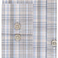 Camisa social xadrez Calvin Klein masculina slim fit elástica, tamanho bege, 15x34-35