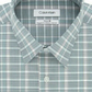 Camisa social masculina Calvin Klein Steel Classic Fit, sem necessidade de passar, com elastano e xadrez verde, tamanho 15,5x32-33