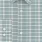 Camisa social masculina Calvin Klein Steel Classic Fit, sem necessidade de passar, com elastano e xadrez verde, tamanho 15,5x32-33