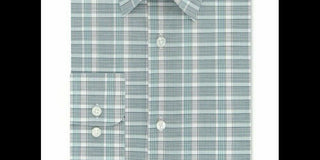 Camisa social masculina Calvin Klein Steel Classic Fit, sem necessidade de passar, com elastano e xadrez verde, tamanho 15,5x32-33