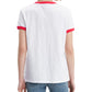 Camiseta Levi's Feminina Cotton Logo Ringer Branca Tamanho X-G