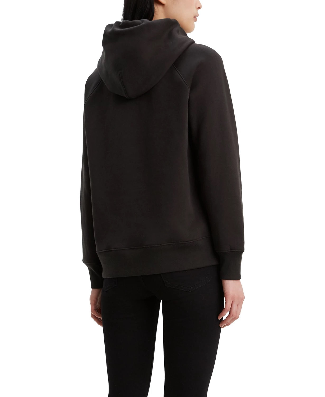 Moletom com capuz esportivo feminino Levi's com estampa de lantejoulas, preto, tamanho grande