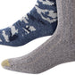 Meias camufladas masculinas Gold Toe, pacote com 2, tamanho regular, azul
