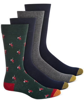 Meias Gold Toe Santa Golfer Moisture Control Crew Masculinas Tamanhos 6-12