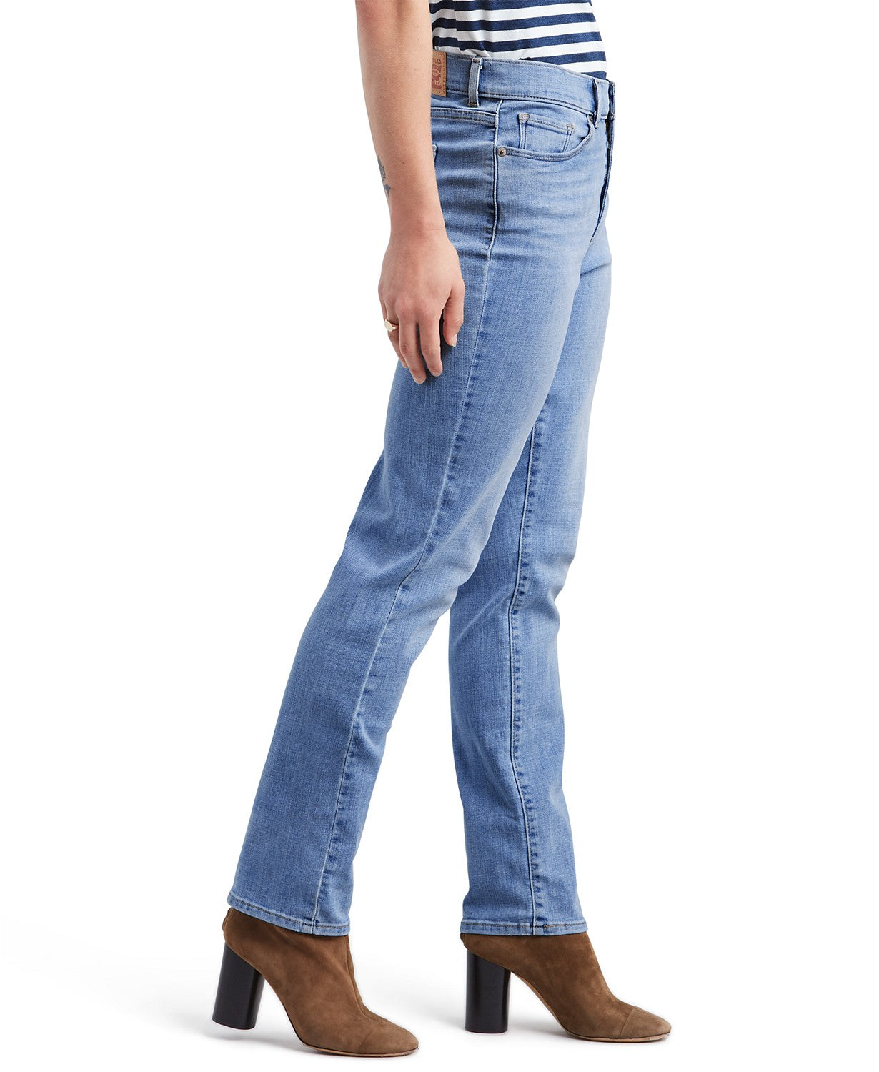 Calça Jeans Levi's Classic Straight Feminina Azul Médio Tamanho 12