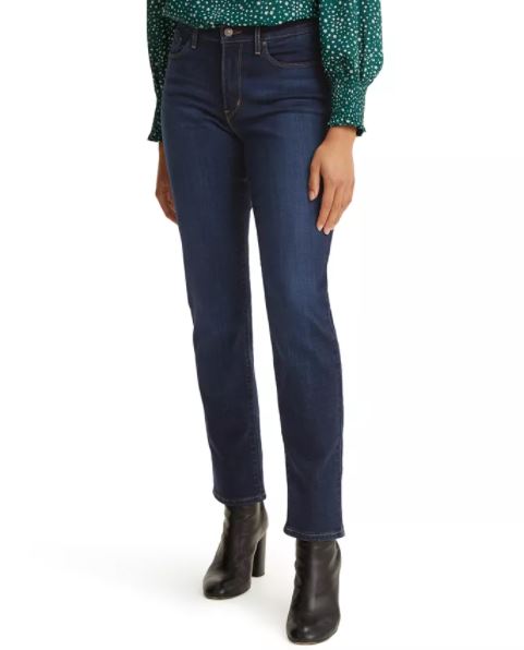 Calça Jeans Levi's Classic Straight Feminina Azul Tamanho 18