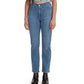 Calça Jeans Levi's Classic Straight Feminina Azul Tamanho 8