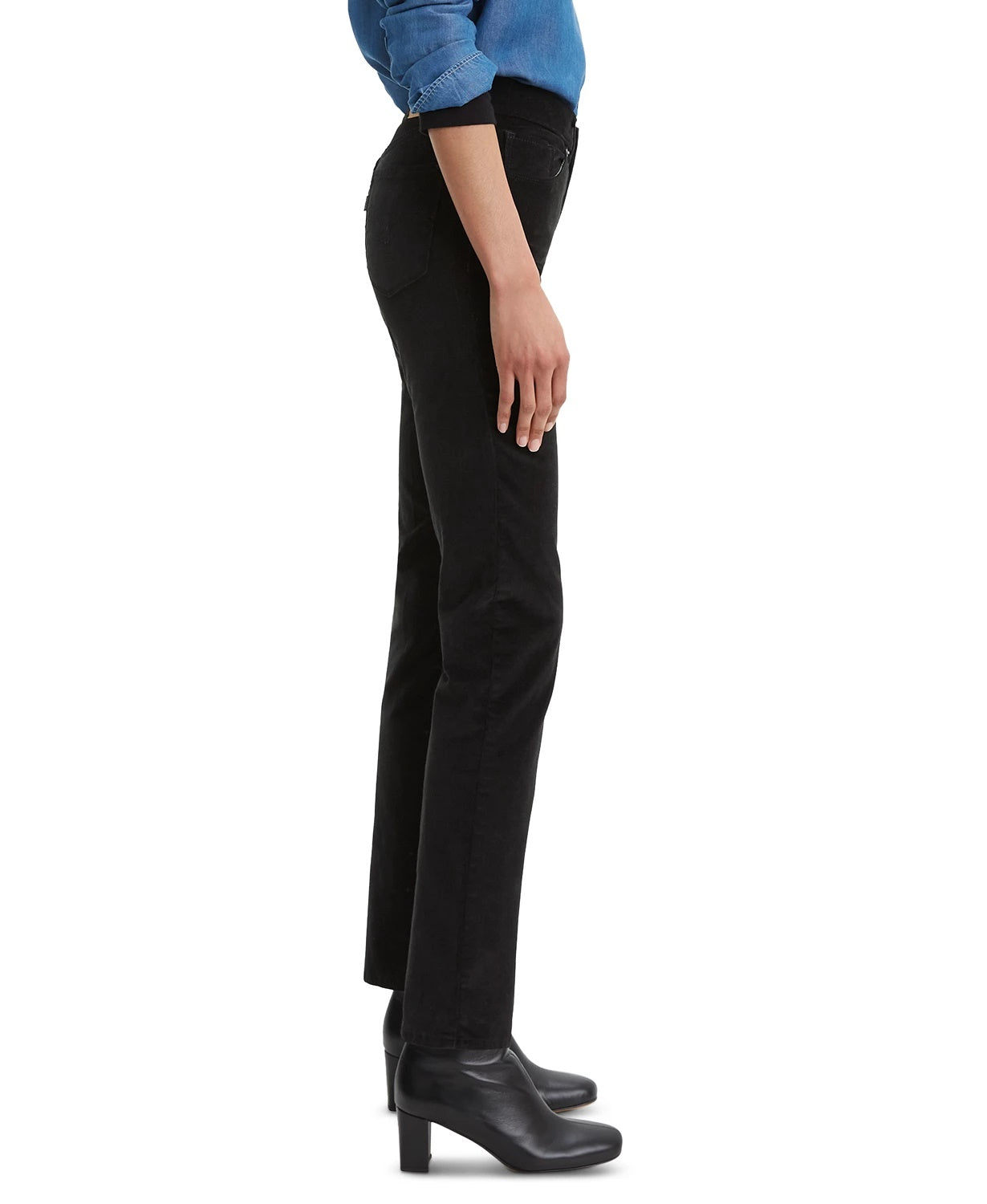 Calça jeans Levi's Classic Straight Leg Velvet Feminina Preta Tamanho 12AV/MD/RG