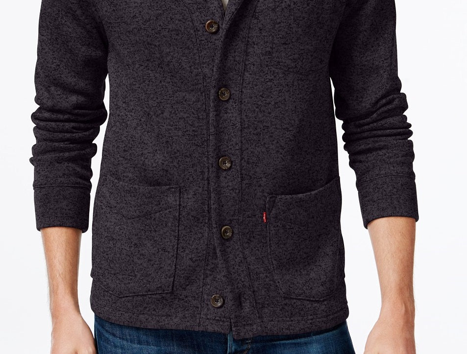 Cardigan Levi's Masculino Rand com Gola Xale Preto Tamanho Grande