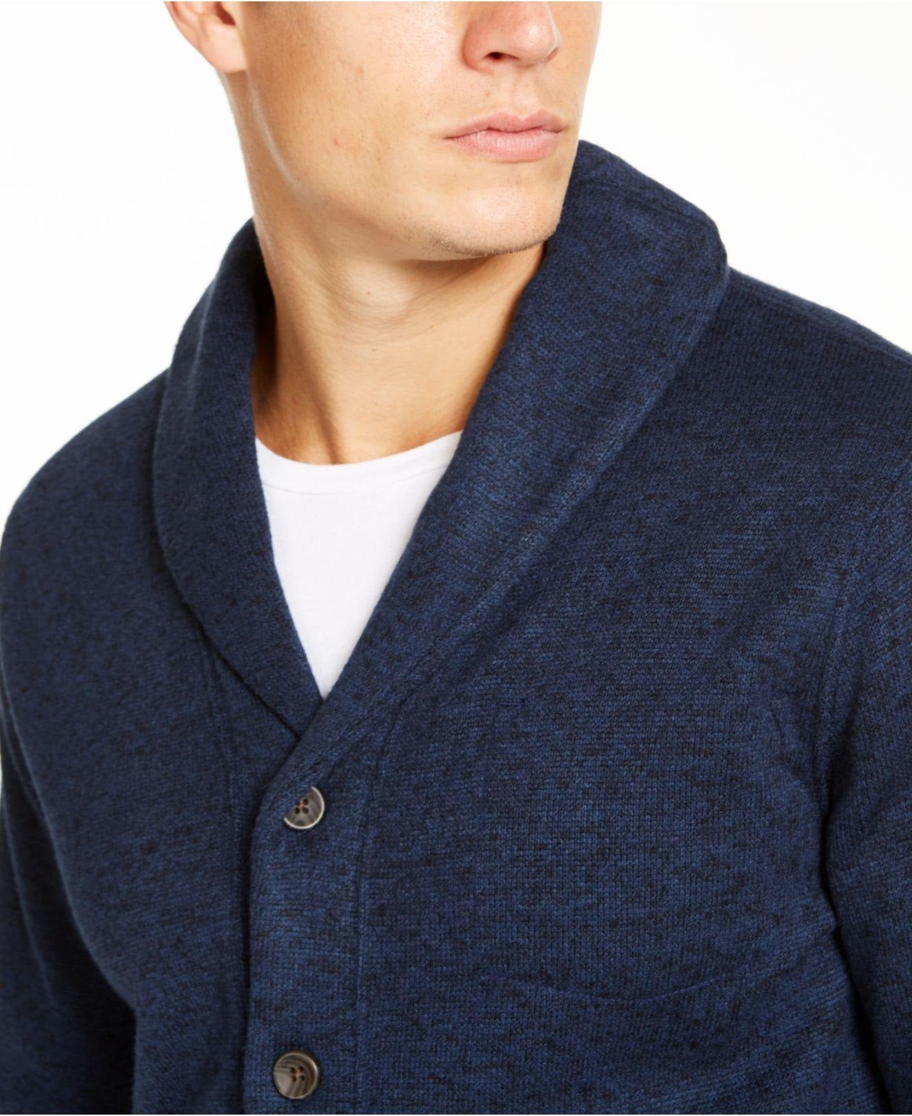Cardigan Levi's Masculino Rand Shawl-Collar Azul Marinho Tamanho Médio