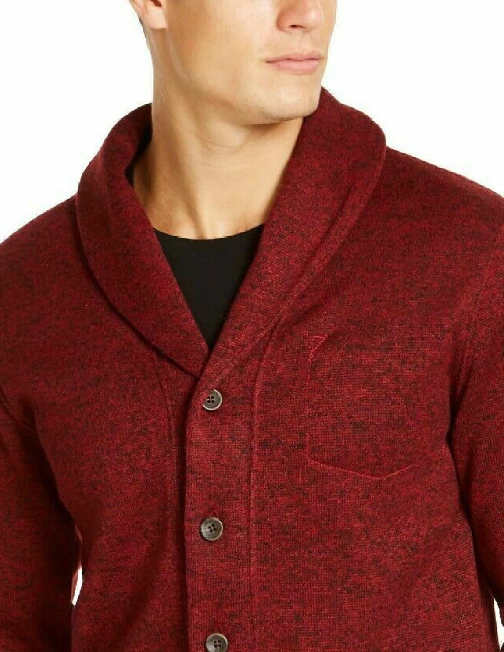 Cardigan Levi's Masculino Rand Shawl-Collar Vermelho Tamanho 2 Extra Grande