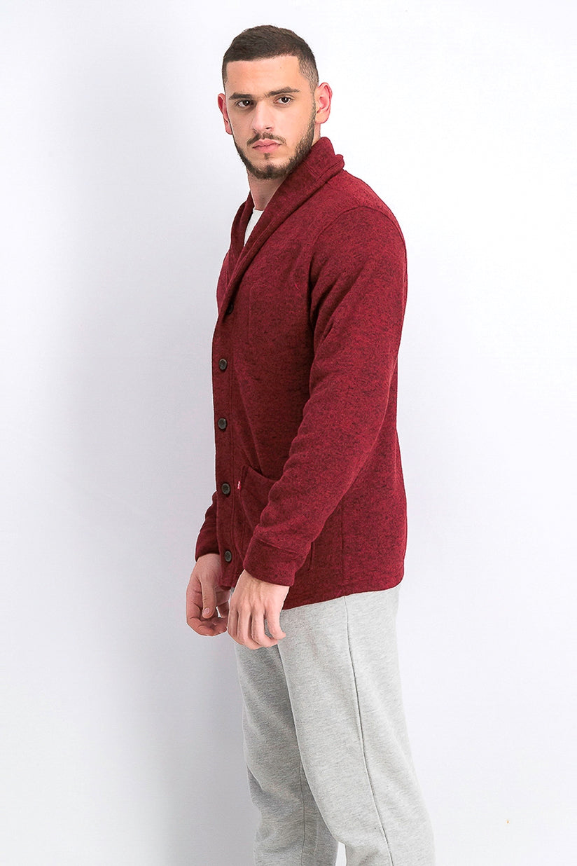 Cardigan Levi's Masculino Rand Shawl-Collar Vermelho Tamanho Grande