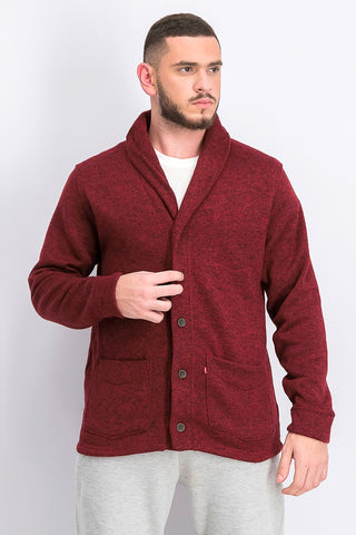 Levi's Men's Rand Shawl-Collar Cardigan Red Size Large