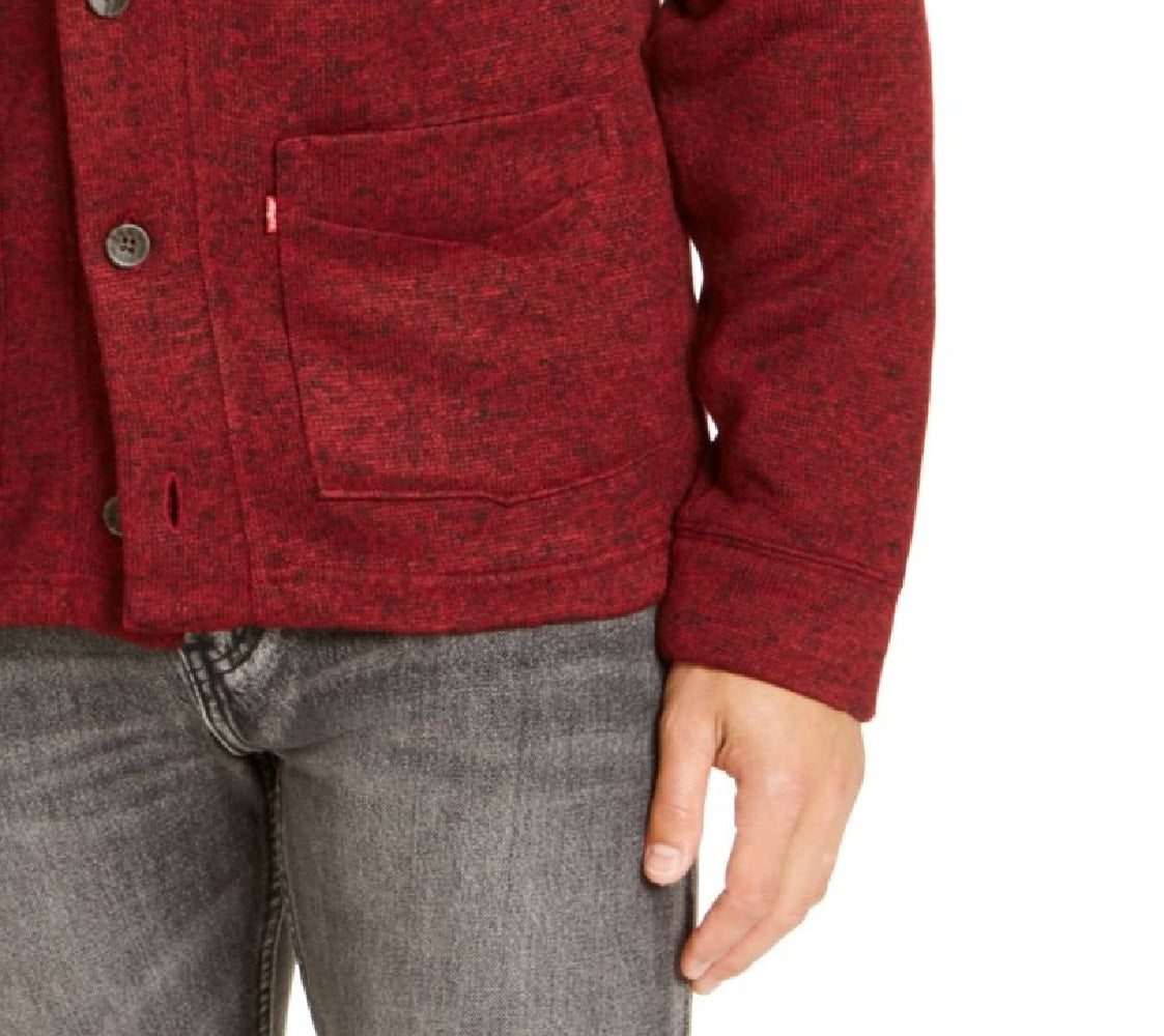 Cardigan Levi's Masculino Rand Shawl-Collar Vermelho Tamanho Médio