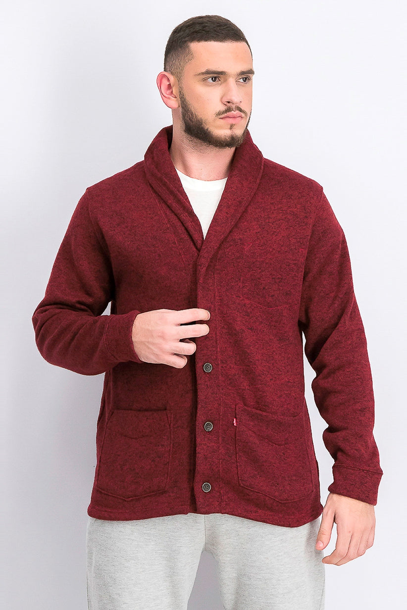 Cardigan Levi's Masculino Rand Shawl-Collar Vermelho Tamanho Pequeno
