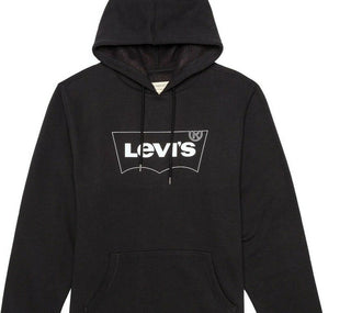 Levi's Men's Burndlen Fleece Logo Hoodie Black Size 2 Extra Large