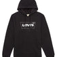 Moletom com capuz Levi's Burndlen Fleece Logo Masculino Preto Tamanho X-G
