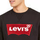 Moletom masculino Levi's com gola redonda e estampa de logotipo, preto, tamanho extragrande