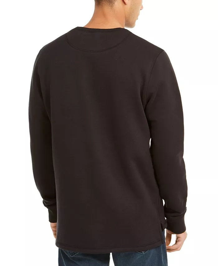 Moletom masculino Levi's com gola redonda e estampa de logotipo, preto, tamanho extragrande