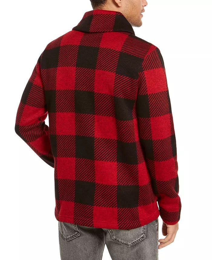 Cardigan Levi's Trouss Regular-Fit Buffalo Plaid Masculino Vermelho Tamanho XXG
