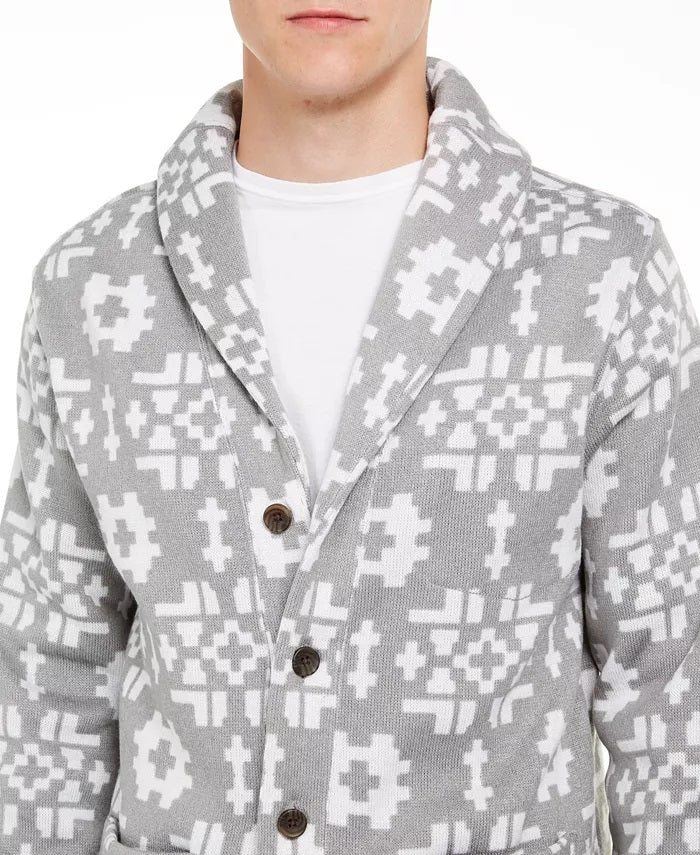 Suéter Levi's Masculino Estampado Gola Xale Branco Tamanho Grande