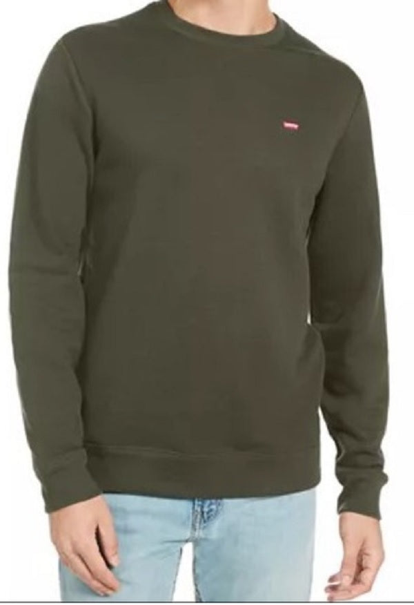 Moletom Levi's Masculino com Gola Redonda e Logotipo Bailey Verde Escuro Tamanho 2XL