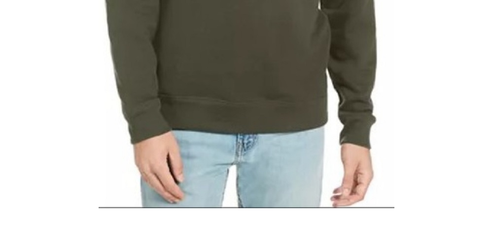Moletom Levi's Masculino com Gola Redonda e Logotipo Bailey Verde Escuro Tamanho 2XL