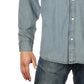 Camisa jeans Levi's Matthew New Western masculina, azul, tamanho pequeno
