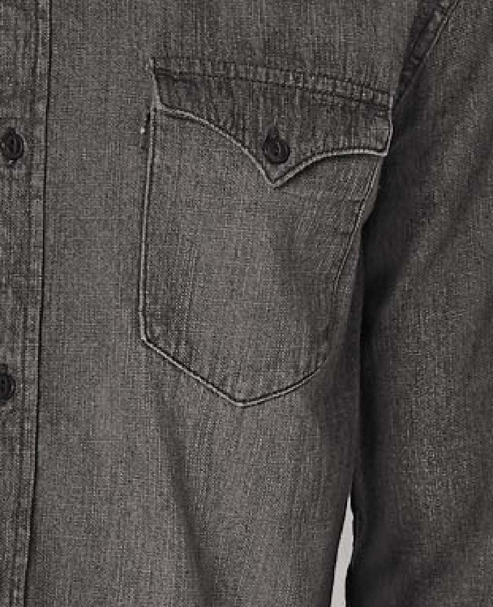 Camisa jeans Levi's Matthew New Western masculina, preta, tamanho extra grande