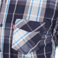 Camisa xadrez Levi's Osaka masculina, azul, tamanho 2, extra grande